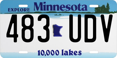 MN license plate 483UDV