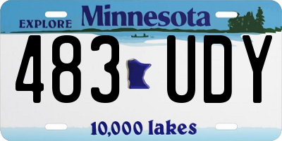 MN license plate 483UDY