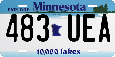 MN license plate 483UEA