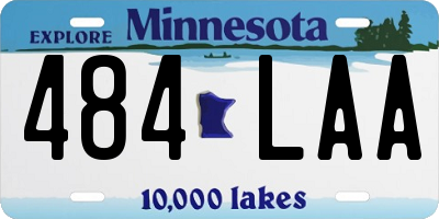 MN license plate 484LAA