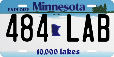 MN license plate 484LAB