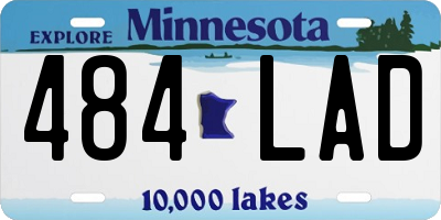 MN license plate 484LAD