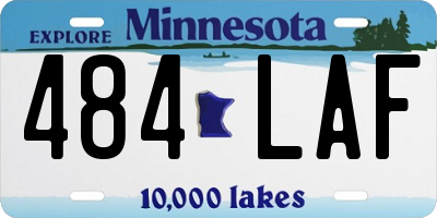 MN license plate 484LAF