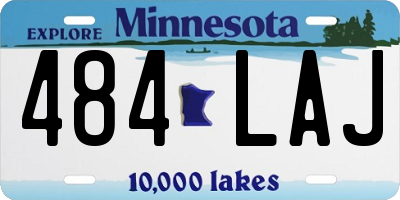 MN license plate 484LAJ