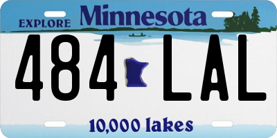 MN license plate 484LAL