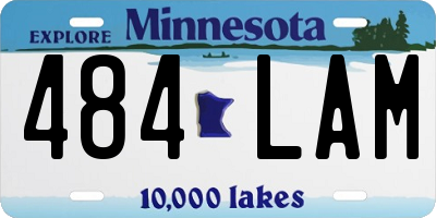 MN license plate 484LAM