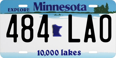 MN license plate 484LAO