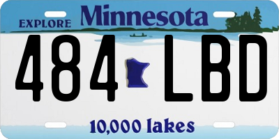 MN license plate 484LBD