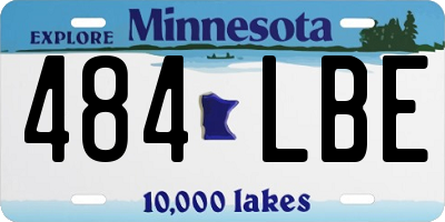MN license plate 484LBE