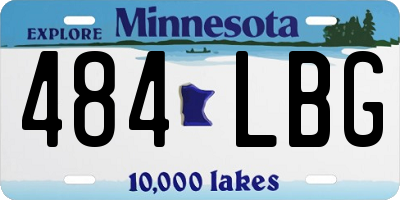 MN license plate 484LBG