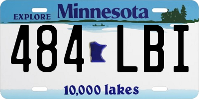 MN license plate 484LBI