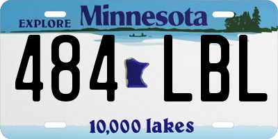 MN license plate 484LBL