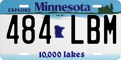 MN license plate 484LBM