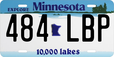 MN license plate 484LBP