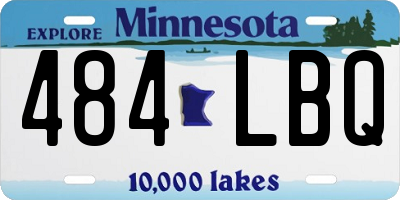 MN license plate 484LBQ