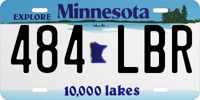 MN license plate 484LBR