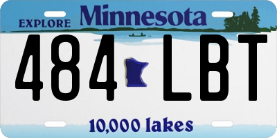 MN license plate 484LBT