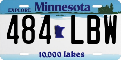 MN license plate 484LBW