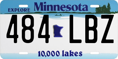 MN license plate 484LBZ