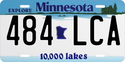 MN license plate 484LCA