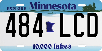 MN license plate 484LCD