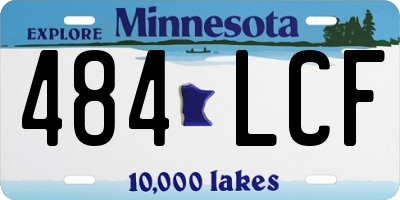 MN license plate 484LCF