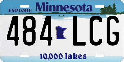 MN license plate 484LCG