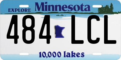 MN license plate 484LCL