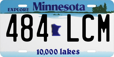 MN license plate 484LCM