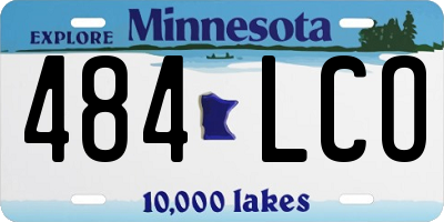 MN license plate 484LCO