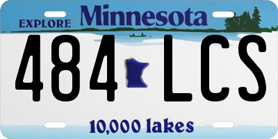 MN license plate 484LCS