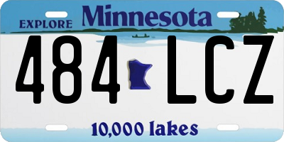 MN license plate 484LCZ