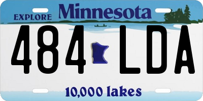 MN license plate 484LDA