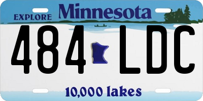 MN license plate 484LDC