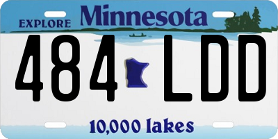 MN license plate 484LDD