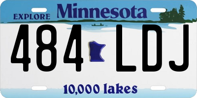 MN license plate 484LDJ