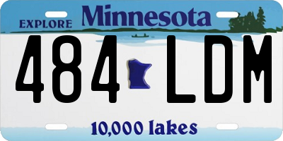 MN license plate 484LDM