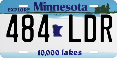 MN license plate 484LDR