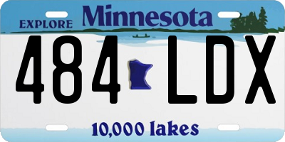 MN license plate 484LDX