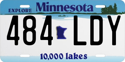 MN license plate 484LDY
