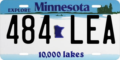MN license plate 484LEA