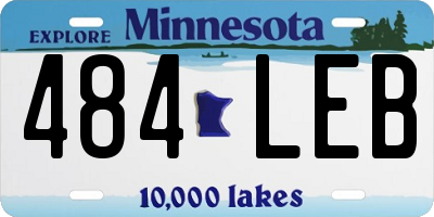 MN license plate 484LEB