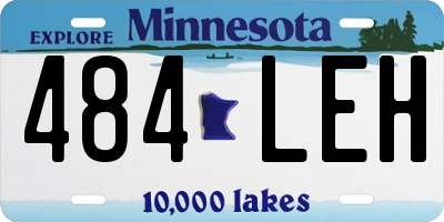 MN license plate 484LEH