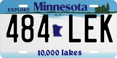 MN license plate 484LEK
