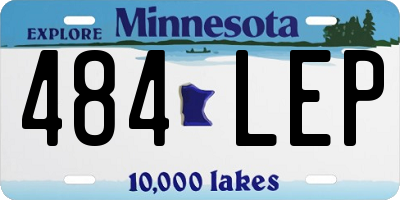 MN license plate 484LEP