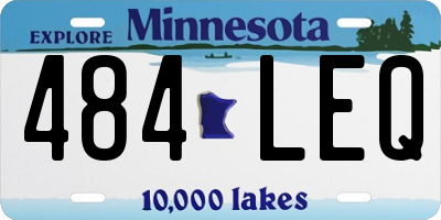 MN license plate 484LEQ