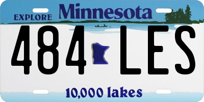 MN license plate 484LES