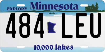 MN license plate 484LEU