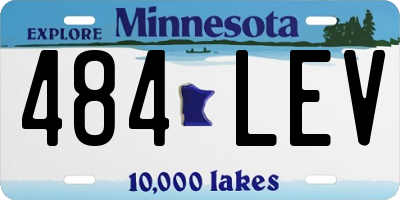 MN license plate 484LEV