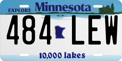 MN license plate 484LEW